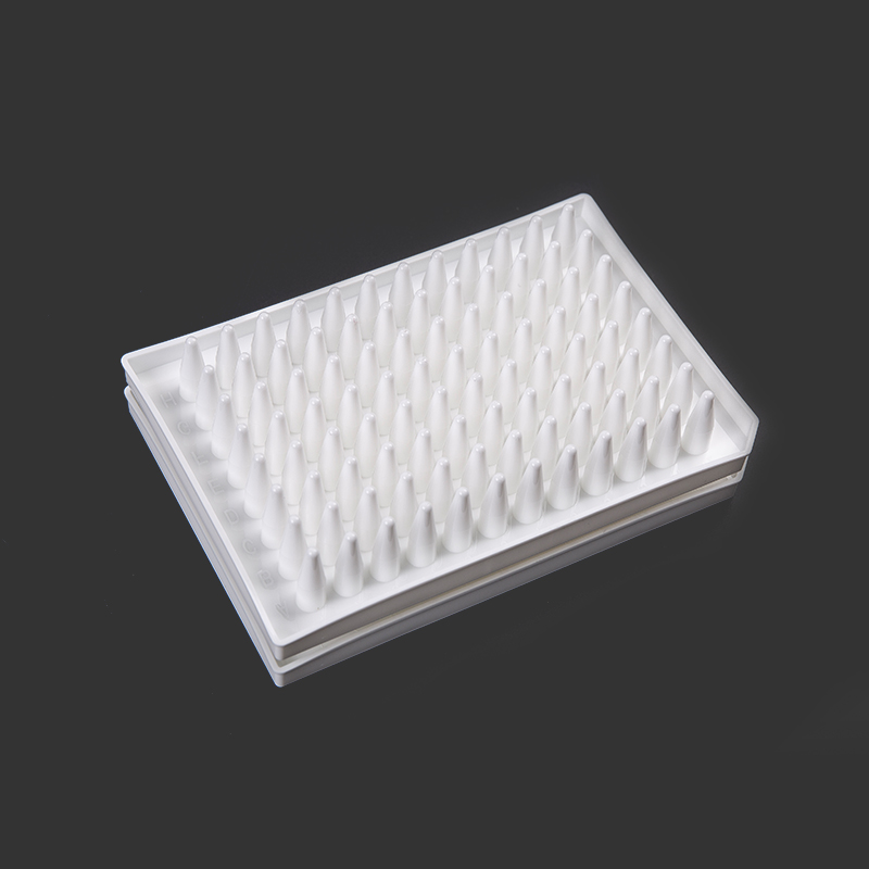 Placas de PCR de 96 pocillos con semifaldón