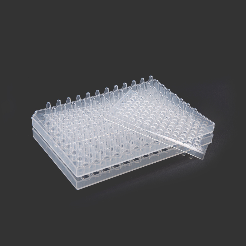Placas de PCR de 96 pocillos con semifaldón