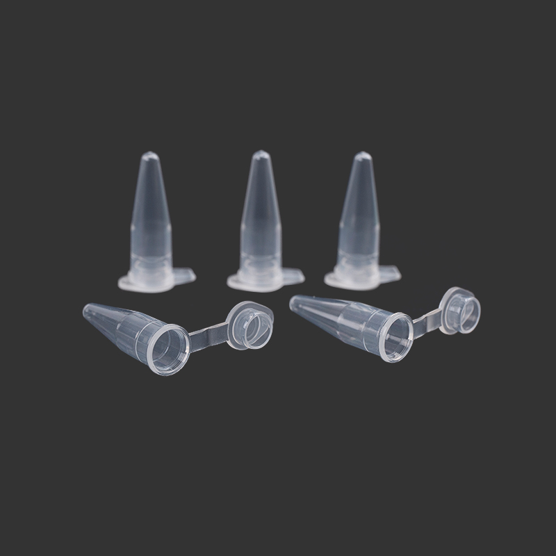 Tubo de PCR transparente de 2 ml con tapa plana